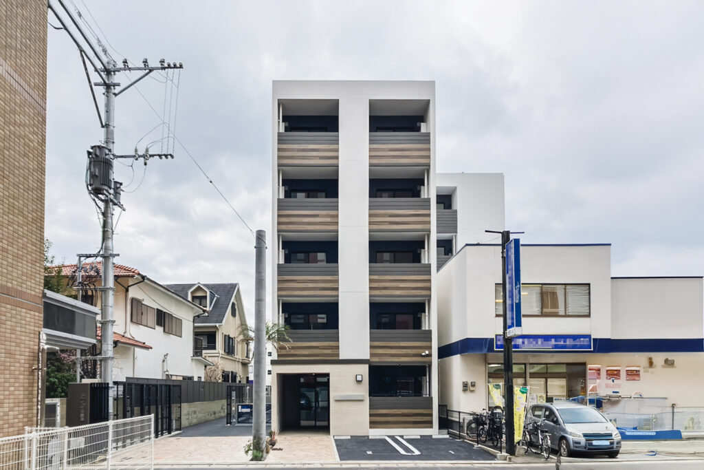 福岡県福岡市南福岡にRC造5階建てマンション2棟が完成